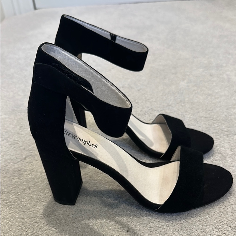 Jeffrey Campbell Black Block Heel Sandals